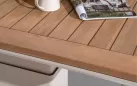 Meble wypoczynkowe sofa 2 fotele aluminiowe beżowe MONTANA Life