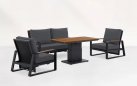Meble wypoczynkowe sofa 2 fotele aluminiowe grafitowe MONTANA Life