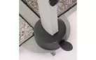 Biały parasol z nogą boczną 3x3 m aluminiowy obrotowy z podstawą saragozza bizzotto