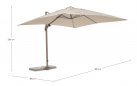Parasol z noga boczną SARAGOZZA 3x3 bezowy pochylany