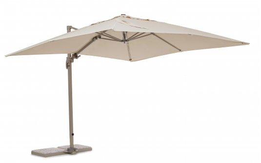 Parasol z noga boczną SARAGOZZA 3x3 bezowy pochylany