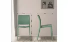Sztaplowane krzesło ogrodowe z tworzywa sztucznego OLIWKOWE