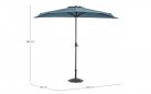 Półparasol przyścienny 2,7 m KALIFE niebieski mechanizm korbkowy