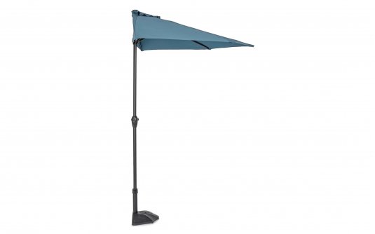 Półparasol przyścienny 2,7 m KALIFE niebieski mechanizm korbkowy