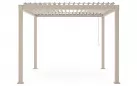 Jasnobeżowa pergola ogrodowa lamelowa Stal galwanizowana 3 x 3 m garda bizzotto