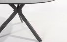 Okrągły stół d130 cm aluminiowy ciemnoszary LOCARNO 4SO blat HPL 