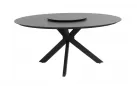 Okrągły stół d160 cm aluminiowy ciemnoszary LOCARNO 4SO blat HPL 