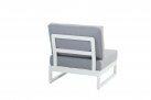 Modułowy narożnik ogrodowy aluminiowy biały teak MATISSE 4SO