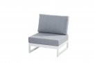 Modułowy narożnik ogrodowy aluminiowy biały teak MATISSE 4SO