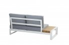 Modułowy narożnik ogrodowy aluminiowy biały teak MATISSE 4SO