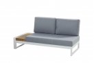 Modułowy narożnik ogrodowy aluminiowy biały teak MATISSE 4SO