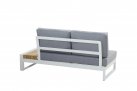Modułowy narożnik ogrodowy aluminiowy biały teak MATISSE 4SO