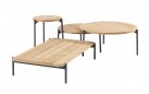 Prostokątny stolik ogrodowy kawowy 120x75 z blatem teak YOGA 4SO nogi grafitowe