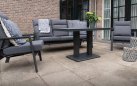 Komplet wypoczynkowy z pochylanymi oparciami aluminiowy ciemnoszary ze stolikiem ceramicznym OHIO