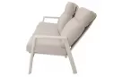 Sofa ogrodowa 3-osobowa z pochylanymi oparciami aluminiowa jasnobeżowa OHIO