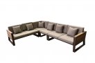 Aluminiowy narożnik ogrodowy NEW YORK Higold brązowy wykończenia teak