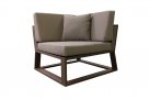 Aluminiowy narożnik ogrodowy NEW YORK Higold brązowy wykończenia teak