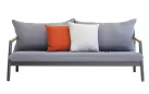 CASSIS zestaw wypoczynkowy ogrodowy aluminium teak antracytowy