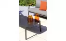 CASSIS zestaw wypoczynkowy ogrodowy aluminium teak antracytowy