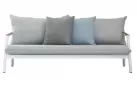 CASSIS zestaw wypoczynkowy ogrodowy aluminium teak biały