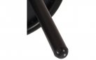 CZARNY stolik kawowy na taras i do domy VELV 80x45 blat polipropylen / nogi metal lakierowany