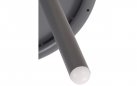 GRAFITOWY stolik kawowy na taras i do domy VELV 80x45 blat polipropylen / nogi metal lakierowany