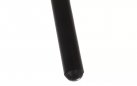 CZARNY okrągły stolik kawowy na taras i do domu MINO d60 cm blat polipropylen / nogi metal lakierowany