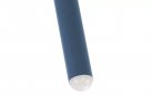 NIEBIESKI okrągły stolik kawowy na taras i do domu MINO d60 cm blat polipropylen / nogi metal lakierowany