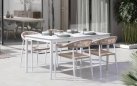 Biały stół ogrodowy dla 6 osób aluminiowy nebula