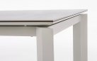 Beżowy stół ogrodowy aluminiowy OTAVIO 180 cm  z ceramicznym blatem 