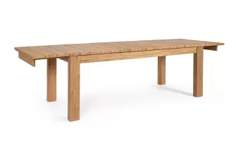 Stół teakowy obiadowy z rozkładanym blatem ZORRITOS 220-300 cm drewno recyklingowane.