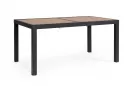 Grafitowy ogrodowy stół aluminiowy rozkładany z blatem imitacja drewna 160-240 HILIJA bizzotto