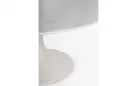 Beżowy okrągły stół na taras aluminiowy ARNOLD śr. 158 cm blat kamienny