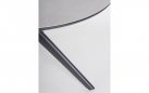 Antracytowy okrągły stół na taras aluminiowy JULIAN śr. 120 cm blat kamienny spiekany