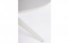 Beżowy okrągły stół na taras aluminiowy JULIAN śr. 120 cm blat kamienny spiekany