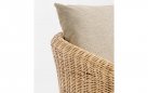Sofa ogrodowa 3-osobowa z naturalnego rattanu CADICE z beżowymi poduszkami bizzotto