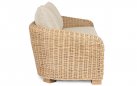 Sofa ogrodowa 3-osobowa z naturalnego rattanu CADICE z beżowymi poduszkami bizzotto