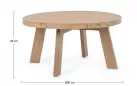 Okrągły stolik kawowy BOLIVAR Ø80 z drewna teak recyklingowanego