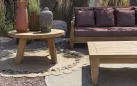 Okrągły stolik kawowy BOLIVAR Ø80 z drewna teak recyklingowanego