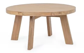 Okrągły stolik kawowy BOLIVAR Ø80 z drewna teak recyklingowanego
