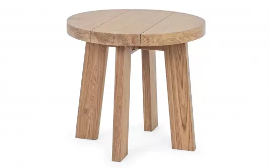 Okrągły stolik kawowy BOLIVAR Ø50 z drewna teak recyklingowanego Okrągły stolik kawowy BOLIVAR Ø50 z drewna teak recyklingowanego