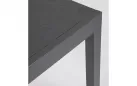 Grafitowy stół ogrodowy aluminiowy z rozsuwanym blatem CLIV 80-160 blat powłoka drewnopodbna