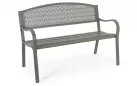 Oliwkowa ławka ogrodowa metalowa LIZETTE 123 cm szerokości