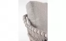 Jasnoszary zestaw sofa i fotele ze stolikami na taras TALAIA stal nierdzewna lina polipropylenowa teak