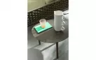 Oliwkowy owalny stolik kawowy na taras SPARKY 55x45 na 3 nogach bizzotto