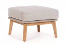 Beżowy podnóżek TAMIRES teak / lina polipropylenowa