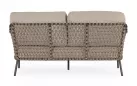 Antracytowa nowoczesna sofa na taras IVISSA stal nierdzewna lina polipropylenowa Olefin bizzotto