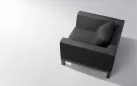 Narożnik ogrodowy aluminiowy z czarnym obiciem Olefin POLO PRO 