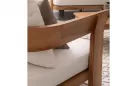 Sofa wypoczynkowa do patio 2,5-osobowa EVORA drewno teakowe / poduszki Olefin