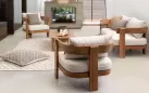 Stolik kawowy EVORA 1200x60 cm prostokątny drewno teak premium